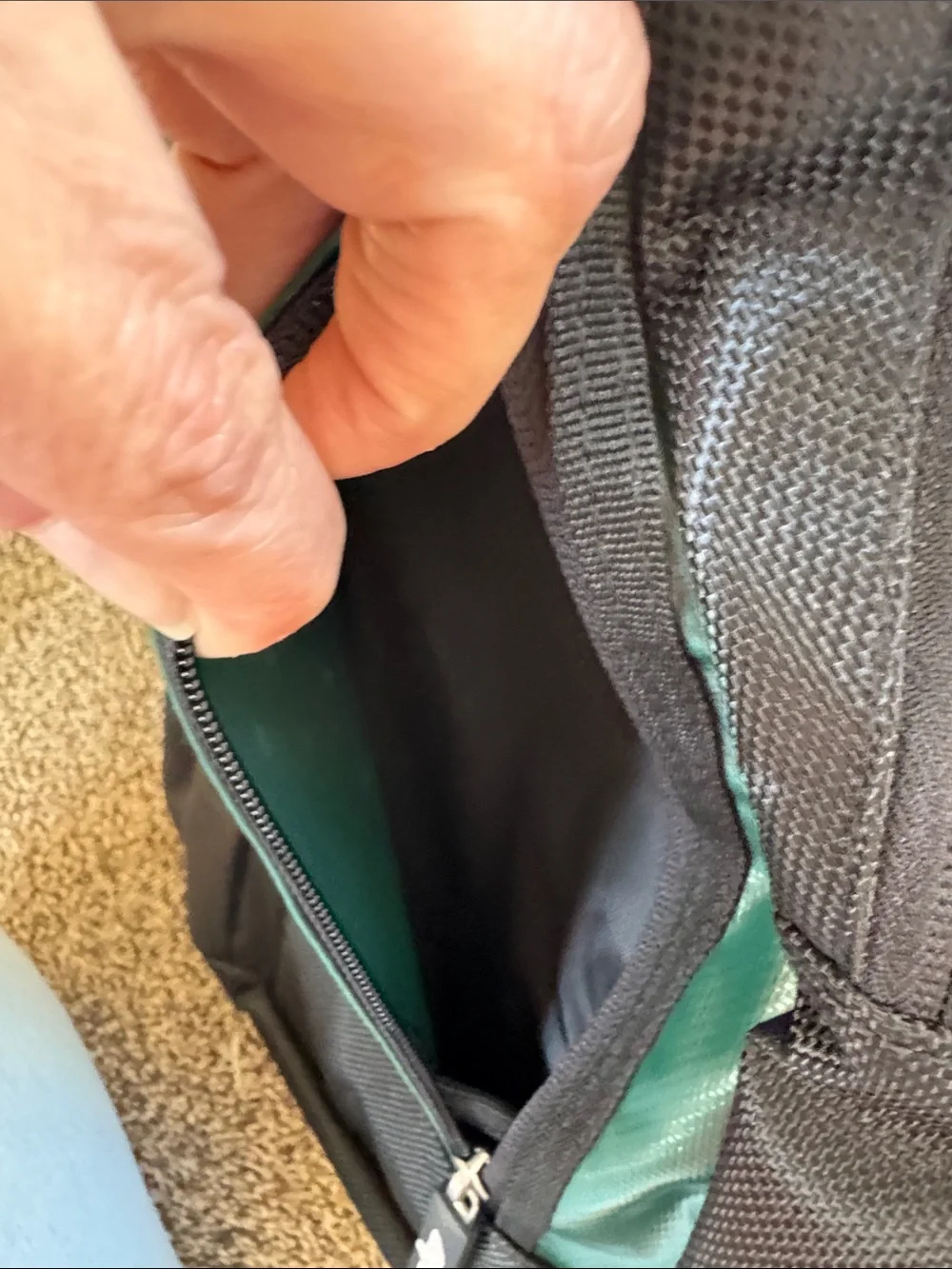 Breitling Green and Black Backpack with Bold Logo